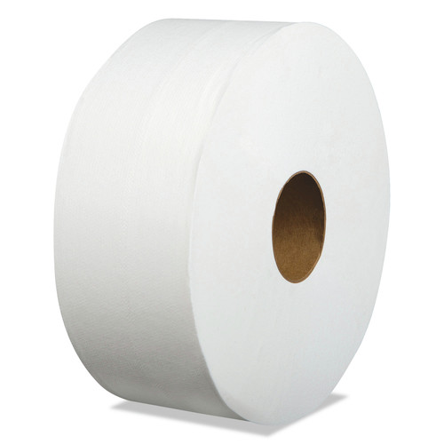 Toilet Paper | Boardwalk BWK410979 Laminated Jumbo Roll Septic Safe 2-Ply 3.2 in. x 700 ft. Toilet Tissues - White (12-Piece/Carton) image number 0