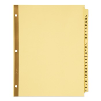 Avery 11 in. x 8.5 in. 25-Tab A to Z Preprinted Laminated Tab Dividers with Gold Reinforced Binding Edge - Buff (1-Set)