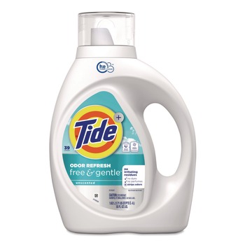 Tide 55 oz. 39 Loads Free and Gentle Odor Refresh Liquid Laundry Detergent (4/Carton)