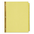 Office Jansan | Avery 11308 11 x 8.5 Preprinted Laminated Tab Dividers with Gold Reinforced Binding Edge - Buff (31-Pieces/Set) image number 0