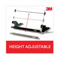 Desktop Organizers | 3M DH630 150 Sheet Capacity In-Line Adjustable Desktop Copyholder - Plastic (Black/Clear) image number 6