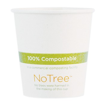World Centric 6 oz. NoTree Paper Hot Cups - Natural (1000/Carton)