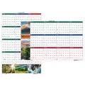 Office Jansan | House of Doolittle 393 12-Month (Jan-Dec): 2026 24 in. x 37 in. Nature Photos Earthscapes Recycled Reversible/Erasable Yearly Wall Calendar - White Sheets image number 0