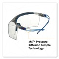Safety Glasses | 3M SF3701XSGAF-BLU SecureFit 3700 OTG Series Protective Eyewear - Blue Plastic Frame Clear Polycarbonate Lens image number 3