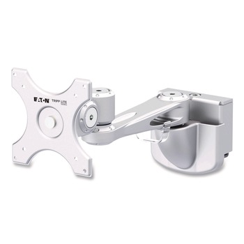 Tripp Lite Single-Extension Monitor Mount for Slat Wall System for 32-in TVs 4.9w x 4.7d x 14.2h Silver Supports 22 lb