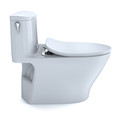 Toilets | TOTO MS642234CUFG#01 Nexus 1G 1-Piece Elongated 1.0 GPF Universal Height Toilet with CEFIONTECT & SS234 SoftClose Seat, WASHLETplus Ready (Cotton White) image number 3