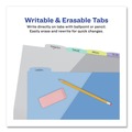 Office Jansan | Avery 16176 Write and Erase 11.13 in. x 9.25 in. 5-Tab 3-Hold Punched Durable Plastic Dividers with Slash Pocket - Assorted (1-Set) image number 3
