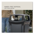 Trash & Waste Bins | Rubbermaid Commercial FG917388BLA Ranger 45-Gallon Fire-Safe Structural Foam Open-Style Container - Black image number 4