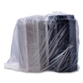 Food Trays, Containers, and Lids | SOLO 864056-AP94 OctaView 9.57 in. x 9.2 in. x 3.2 in. 42 oz. Plastic Hinged-Lid Cold Food Containers - Black/Clear (100/Carton) image number 1