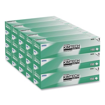 Kimtech Kimwipes 11.8 in. x 11.8 in. Delicate Task Wipers - Unscented, White (2940/Carton)