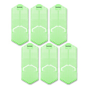Boardwalk 5.22 oz Vertical Urinal Screen - Cucumber Melon Scent/Green (6/Carton)