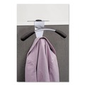 Office Jansan | Alba PMMOUSPART Metal/Foam/ABS Hanger Shaped Partition Coat Hook - Silver/Black image number 4