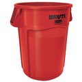 Trash Cans | Rubbermaid Commercial FG264360RED 44 gal. Vented Round Plastic Brute Container - Red image number 0
