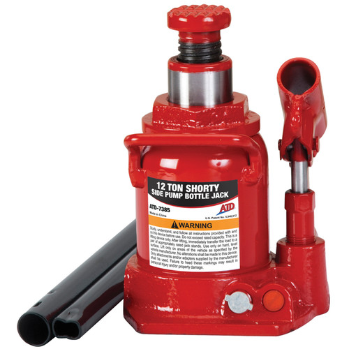 Bottle Jacks | ATD 7385W 12 Ton Hydraulic Side Pump Short Bottle Jack image number 0