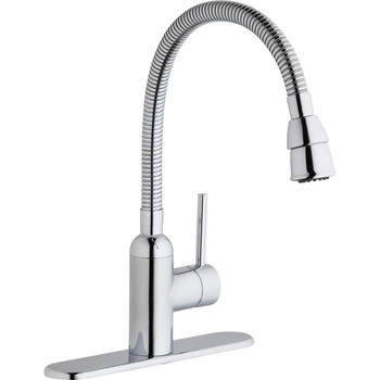 BATHROOM SINK FAUCETS | Elkay LK2500CR Pursuit Laundry/Utility Faucet with Flexible Spout Forward Only Lever Handle (Chrome)