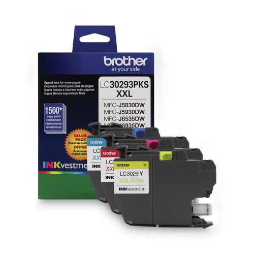 Ink & Toner | Brother LC30293PK LC30293PK INKvestment 1,500 Page-Yield Super High-Yield Ink - Cyan/Magenta/Yellow (3/Pack) image number 0