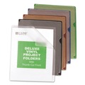 C-Line 62150 Deluxe Letter Size Vinyl Project Folders - Assorted Colors (35/Box) image number 1