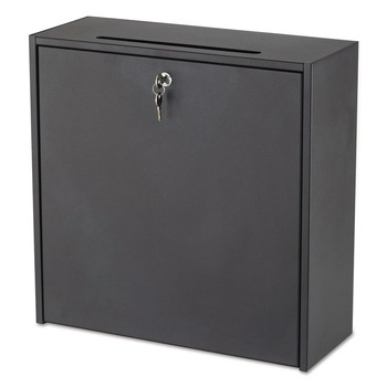 Safco 18 in. x 7 in. x 18 in. Wall-Mountable Interoffice Mailbox - Black