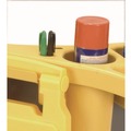 Cleaning Carts | Rubbermaid Commercial FG9W8700YEL 4-Compartment Standard Rim Caddy for Brute 32-1/2 in. Diameter Cans - Yellow image number 2