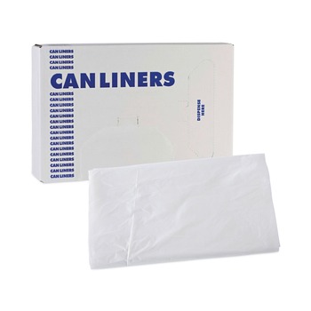 Boardwalk Z8648VNK 43 in. x 48 in. 56 gal. 16 mic High Density Industrial Can Liners - Natural (200/Carton)