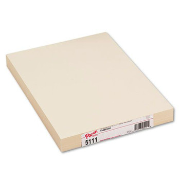 Pacon 5111 12 in. x 9 in. Heavyweight Tagboard - Manila (100/Pack)
