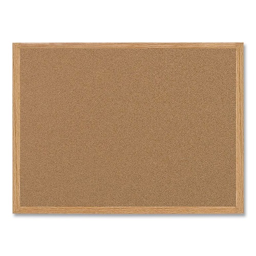  | MasterVision SB0420001233 36 in. x 24 in. Wood Frame Earth Cork Board - Tan/Oak image number 0