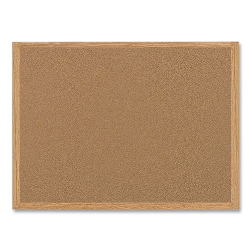 Mothers Day Sale! Save an Extra 10% off your order | MasterVision SB0420001233 36 in. x 24 in. Wood Frame Earth Cork Board - Tan/Oak image number 0