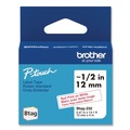 Labels | Brother P-Touch BTAG232 0.47 in. x 13.1 ft. Genuine P-Touch BTAG Label Tapes - Red on White image number 0
