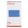 Office Jansan | Universal UNV14216 1/5-Cut Tab Deluxe Bright Color Hanging File Folders - Legal Size, Blue (25/Box) image number 0