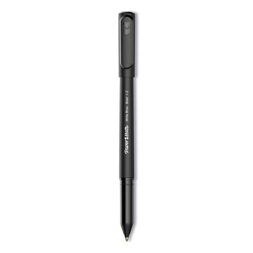  | Paper Mate 2124520 Write Bros. 1.2 mm. Bold Stick Ballpoint Pen - Black Ink, Black Barrel (1-Dozen) image number 0