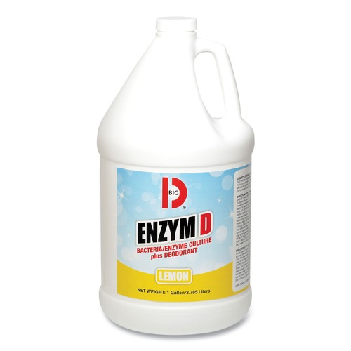 Cleaning & Janitorial Supplies | Big D Industries 150000 Enzym D 1-Gal. Digester Liquid Deodorant - Lemon (4/Carton) image number 0