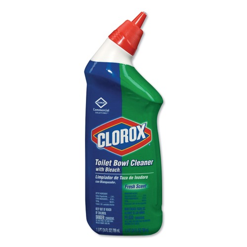 Cleaning & Janitorial Supplies | Clorox 00031 24 oz. Bottle Toilet Bowl Cleaner with Bleach - Fresh Scent (12/Carton) image number 0