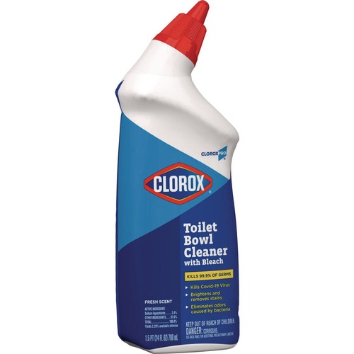 Cleaning & Janitorial Supplies | Clorox 00031 24 oz. Bottle Toilet Bowl Cleaner with Bleach - Fresh Scent (12/Carton) image number 0