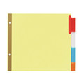 Office Jansan | Avery 11109 11 in. x 8.5 in. 5-Tab Double-Sided Gold Edge Reinforcing Buff Insertable Big Tab Dividers - Assorted (1-Set) image number 3