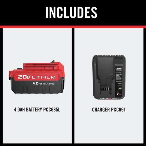 20V Max Li-ion Battery Quick Charger for Black & Decker Porter