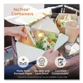 Food Trays, Containers, and Lids | World Centric CT-NT-24 4.7 in. x 6.8 in. x 2.3 in. 24 oz. No Tree Rectangular Sugarcane Containers - Natural (300/Carton) image number 2