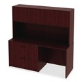  | Alera ALEVA286615MY 64.75 in. x 15 in. x 35.38 in. Valencia Series 4-Compartment Hutch with Doors - Mahogany image number 5