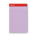 Cleaning & Janitorial Supplies | Universal UNV63016 5 in. x 8 in. Sheets Narrow Rule Perforated Ruled Writing Pads - Assorted Pastel Colors (6/Pack) image number 7