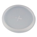Food Trays, Containers, and Lids | WinCup 222077 Slotted Plastic Lids for 8 oz to 10 oz Hot Cups and Bowls - Translucent (1000/Carton) image number 0