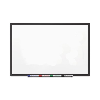 Quartet 96 in. x 48 in. Classic Series Porcelain Magnetic Dry Erase Board - White Surface, Black Aluminum Frame