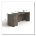 Office Desks & Workstations | Alera AE1NZK-UF2472S TOM 72 in. x 24 in. x 29 in. Seville Series Credenza with Left Pedestal - Walnut image number 5