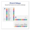 Office Jansan | Avery 11129 Ready Index 11 in. x 8.5 in. 31-Tab 1 to 31 Customizable TOC Multicolor Tab Dividers - White/Traditional Color Tabs (1-Set) image number 5