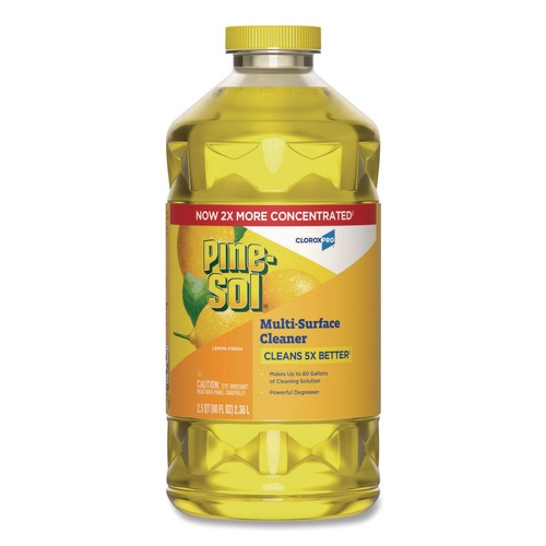  | Pine-Sol 60607EA CloroxPro 80 oz. Concentrated Multi-Surface Cleaner - Lemon Scent image number 0