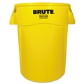 Trash Cans | Rubbermaid Commercial FG264360YEL 44 Gallon Plastic Vented Round Brute Container - Yellow image number 0