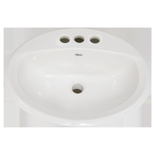 Fixtures | American Standard 0476.028.020 Aqualyn Drop In Porcelain Bathroom Sink (White) image number 0
