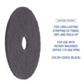 Cleaning & Janitorial Accessories | Boardwalk BWK4014BLA 14 in. Diameter Stripping Floor Pads - Black (5/Carton) image number 6