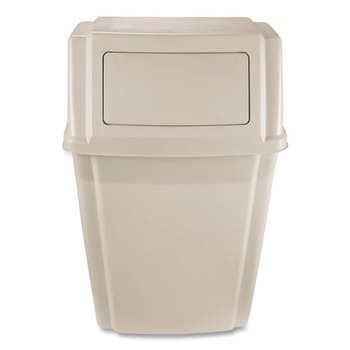 Rubbermaid Commercial Slim Jim 15-Gallon Wall-Mounted Container - Beige