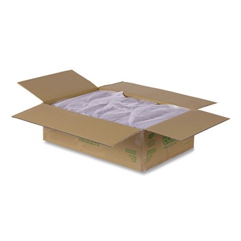 Eco-Products 9 in. x 6 in. x 3 in. Renewable and Compostable Plastic Clamshell Hinged Food Containers - Clear (240/Carton)