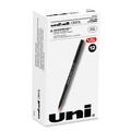 Pens | uni-ball 60042 ONYX Extra-Fine 0.5 mm Roller Ball Pen - Black/Red Barrel (1-Dozen) image number 0