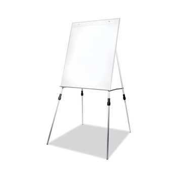 Flipside 27.5 in. x 32 in. Adjustable Dry Erase Board - White Surface, Satin Aluminum Frame